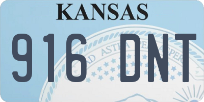 KS license plate 916DNT