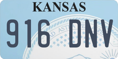 KS license plate 916DNV