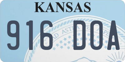 KS license plate 916DOA