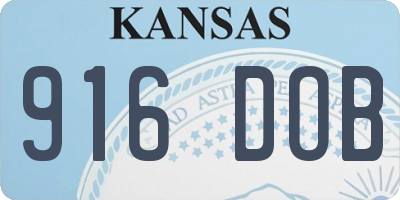 KS license plate 916DOB