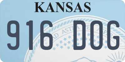 KS license plate 916DOG