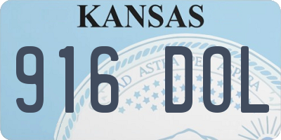 KS license plate 916DOL