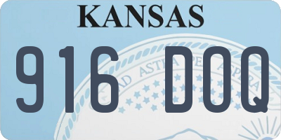 KS license plate 916DOQ