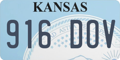 KS license plate 916DOV