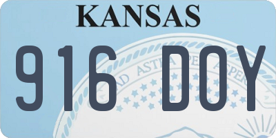 KS license plate 916DOY