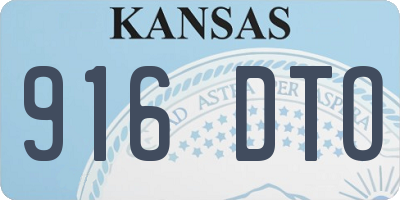 KS license plate 916DTO
