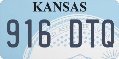 KS license plate 916DTQ
