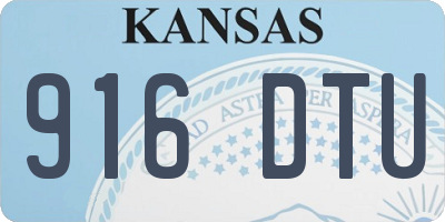 KS license plate 916DTU
