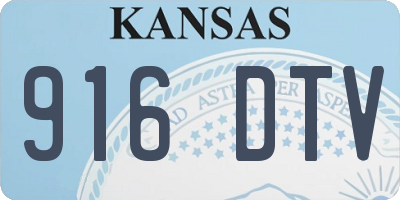 KS license plate 916DTV
