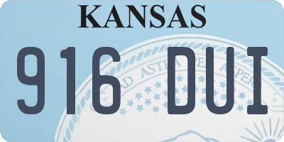 KS license plate 916DUI
