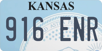KS license plate 916ENR