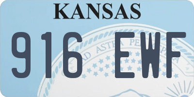 KS license plate 916EWF