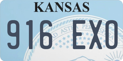KS license plate 916EXO