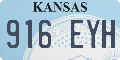 KS license plate 916EYH