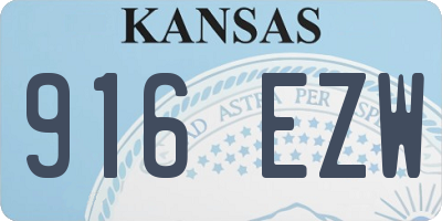 KS license plate 916EZW