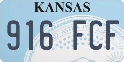 KS license plate 916FCF