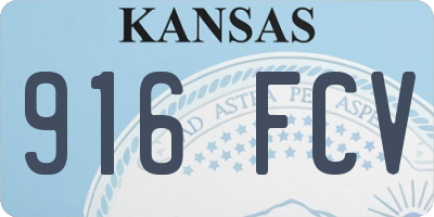 KS license plate 916FCV