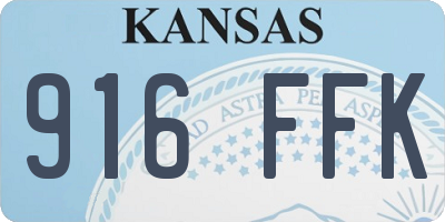 KS license plate 916FFK