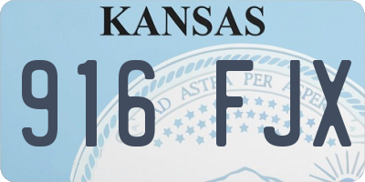 KS license plate 916FJX