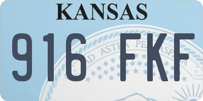 KS license plate 916FKF