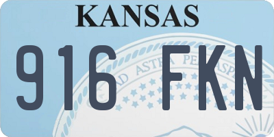 KS license plate 916FKN