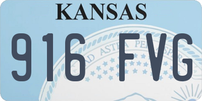 KS license plate 916FVG
