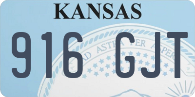 KS license plate 916GJT