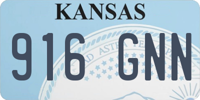 KS license plate 916GNN