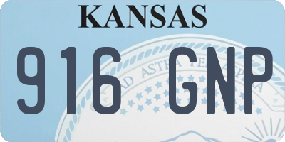KS license plate 916GNP