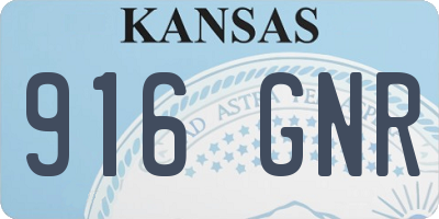 KS license plate 916GNR
