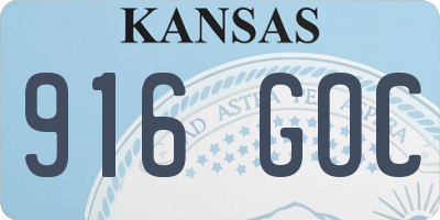 KS license plate 916GOC