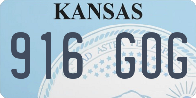 KS license plate 916GOG