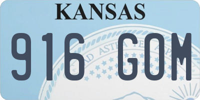 KS license plate 916GOM