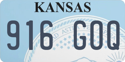 KS license plate 916GOQ