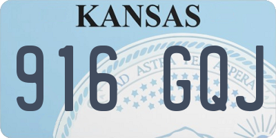 KS license plate 916GQJ