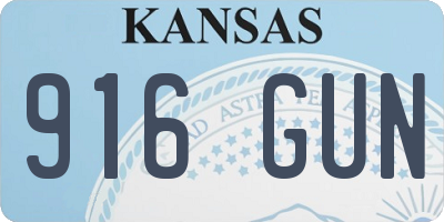 KS license plate 916GUN