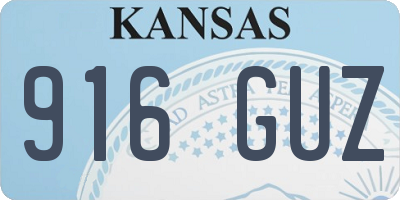 KS license plate 916GUZ