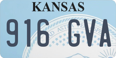 KS license plate 916GVA