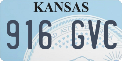 KS license plate 916GVC