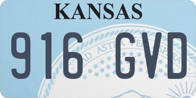 KS license plate 916GVD