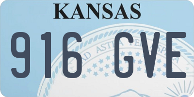 KS license plate 916GVE