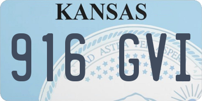 KS license plate 916GVI