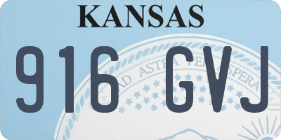 KS license plate 916GVJ