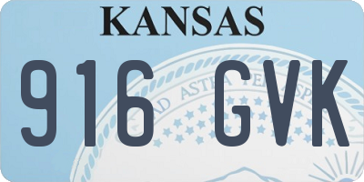KS license plate 916GVK