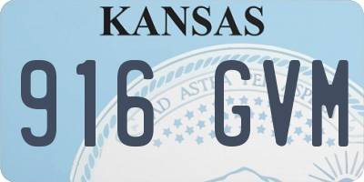 KS license plate 916GVM