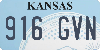 KS license plate 916GVN