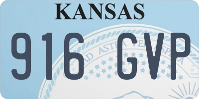 KS license plate 916GVP