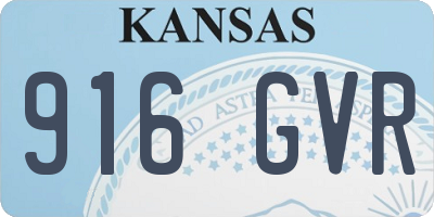 KS license plate 916GVR
