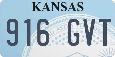 KS license plate 916GVT