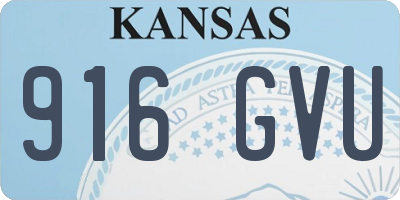 KS license plate 916GVU